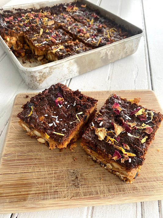 Delicious and Nutritious: Almond, Cranberry & Tahini Slice Recipe