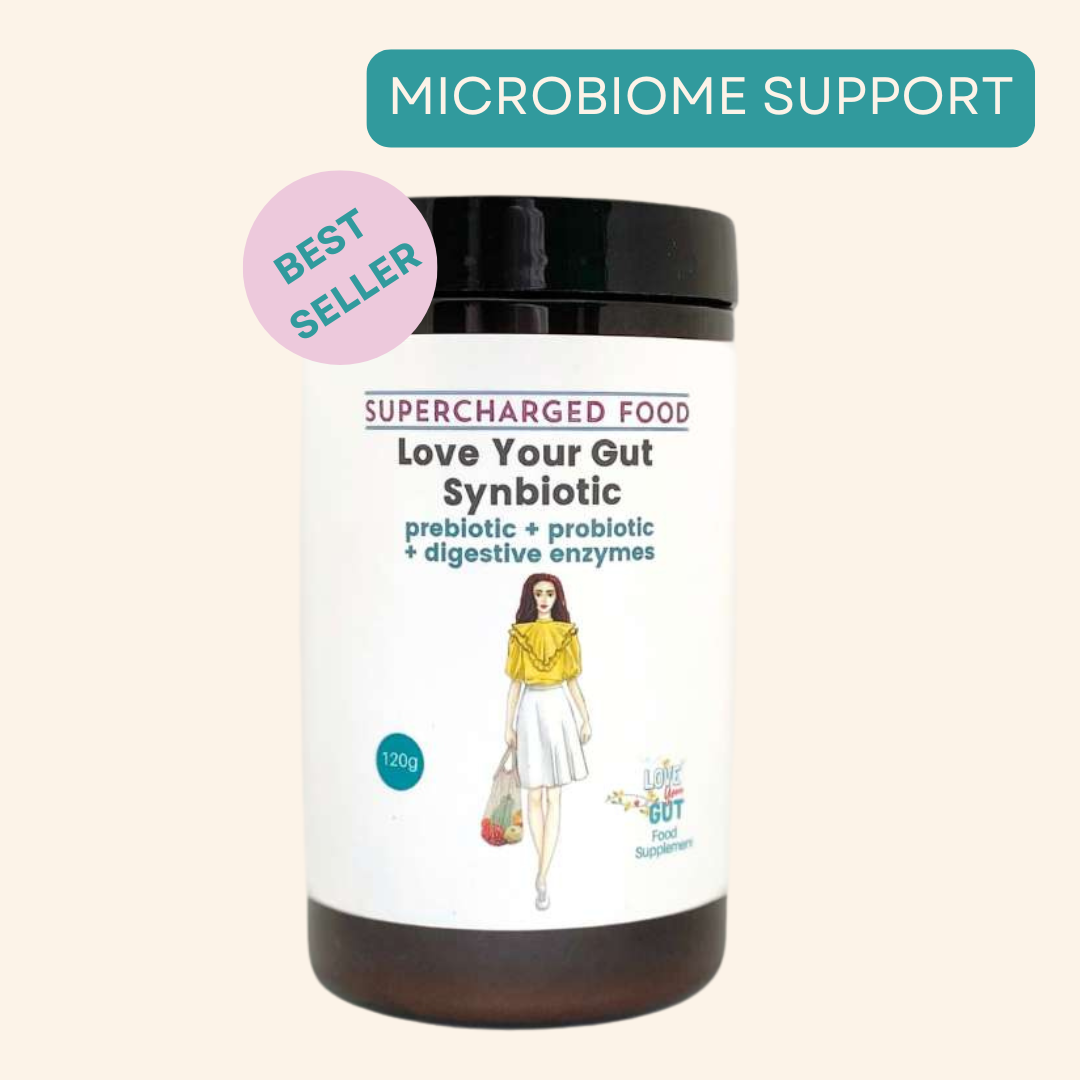 Love Your Gut Synbiotic - Prebiotic, Probiotic, Fibre and Digestive Enzyme Formula
