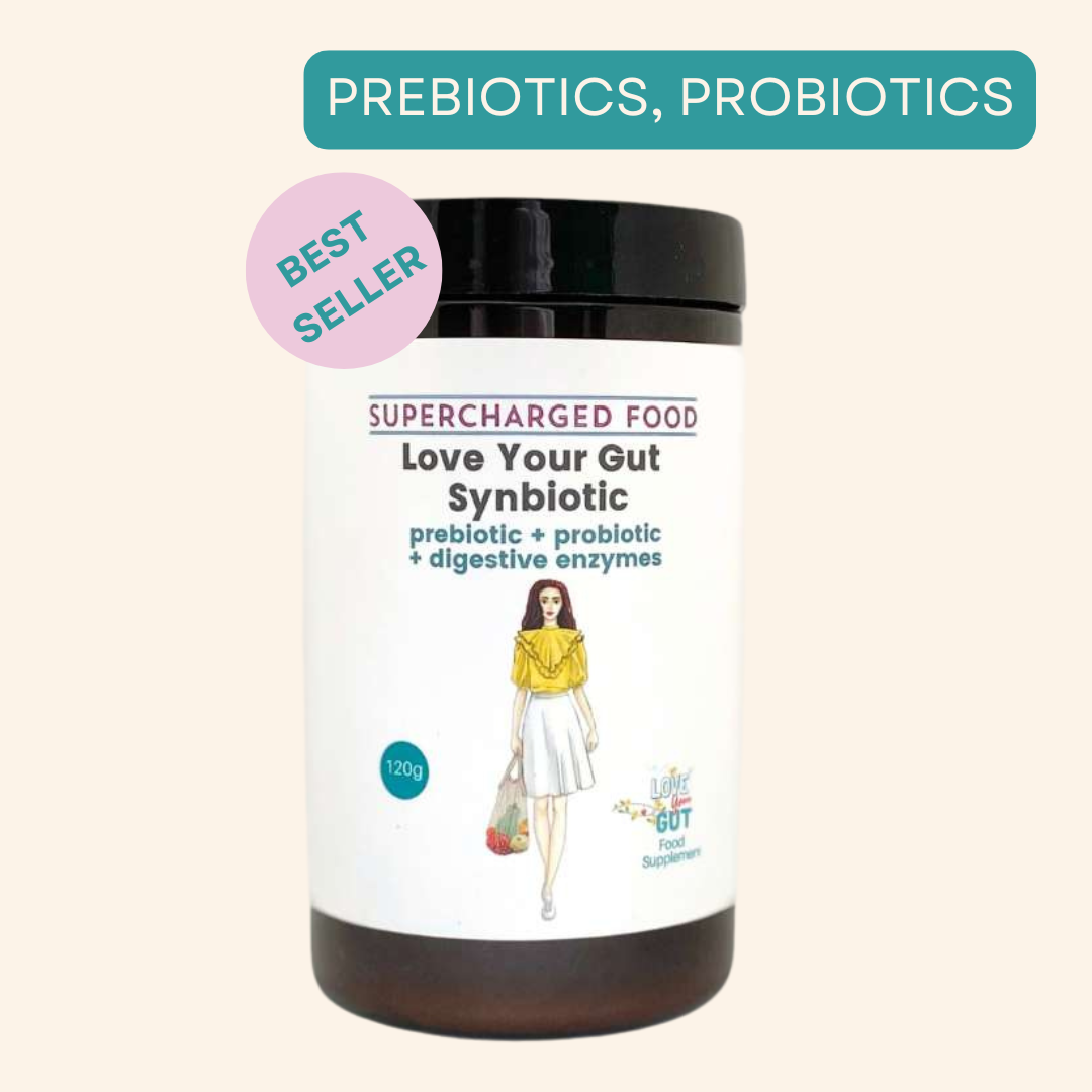 Love Your Gut Synbiotic - Prebiotic, Probiotic, Fibre and Digestive Enzyme Formula