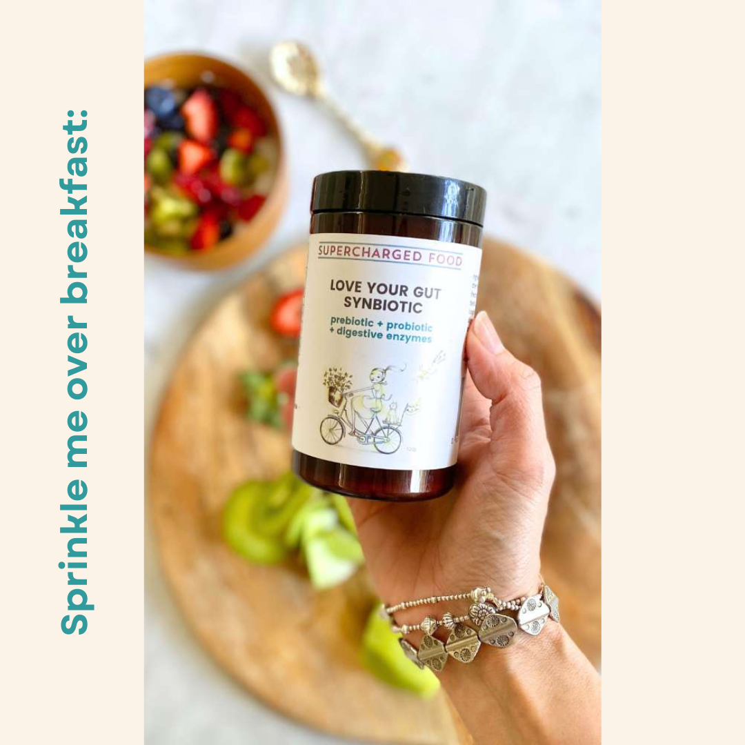 Love Your Gut Synbiotic - Prebiotic, Probiotic, Fibre and Digestive Enzyme Formula